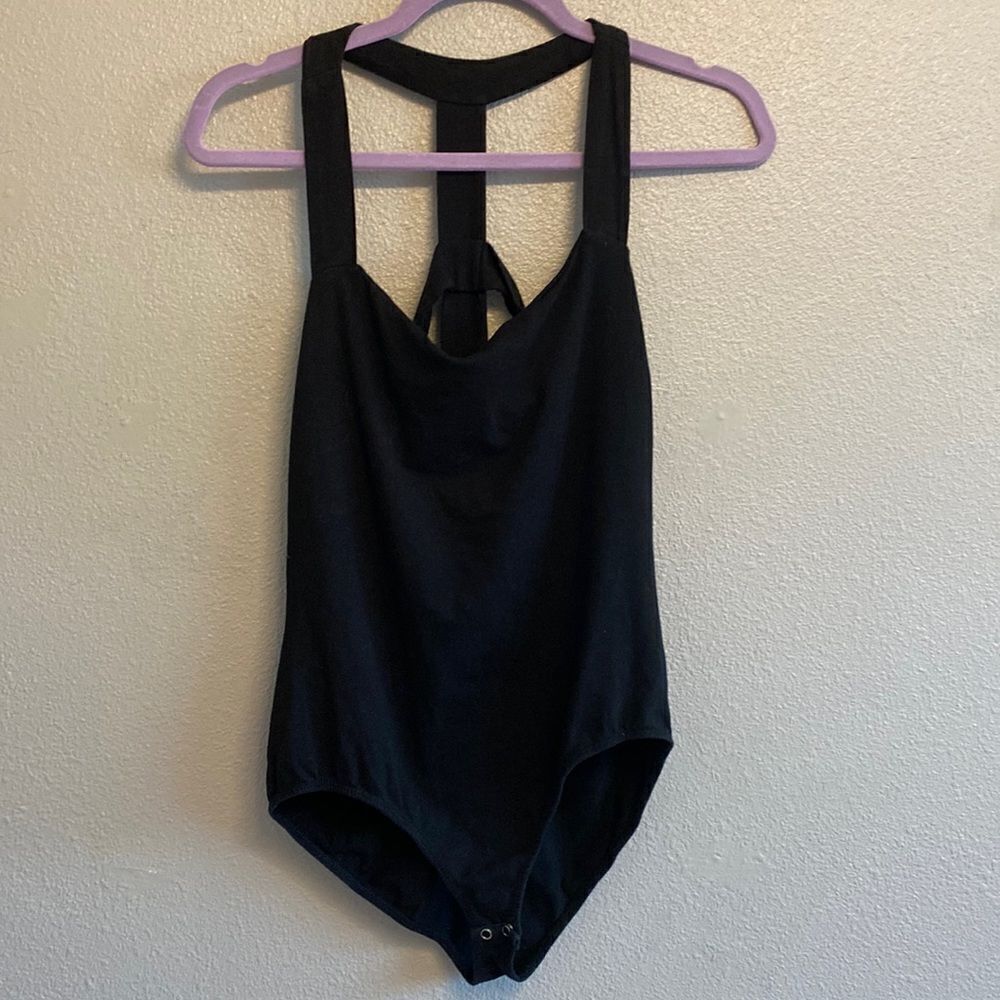 Milky Way- black cut out back bodysuit- Size large